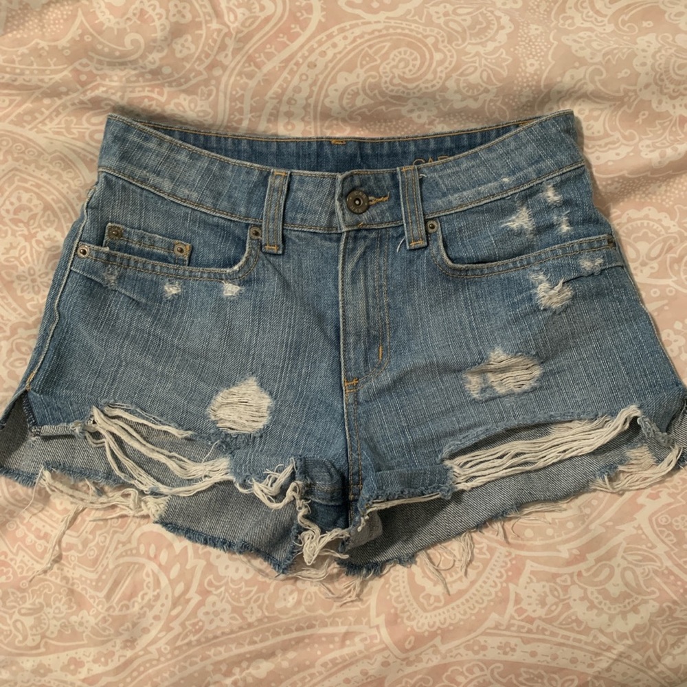 LF Carmar Distressed High Waist Shorts